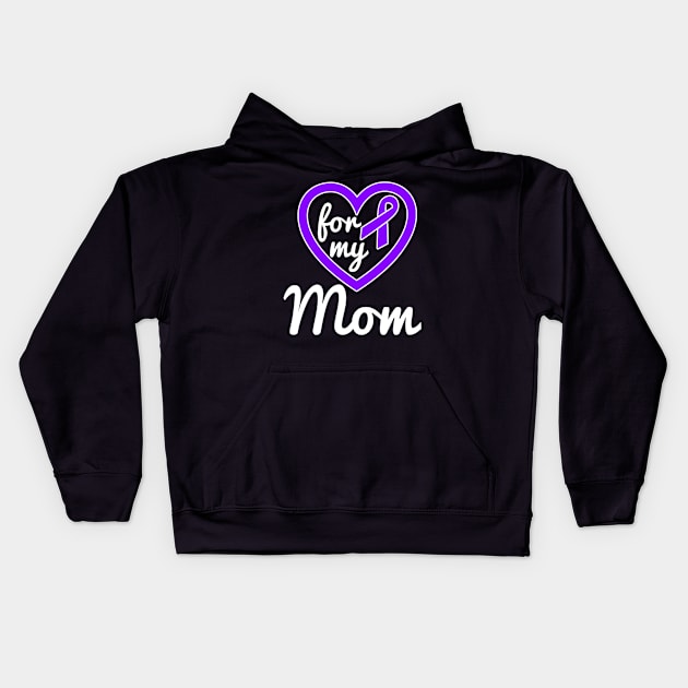 Hodgkins Lymphoma Mom Cancer Awareness Kids Hoodie by hony.white